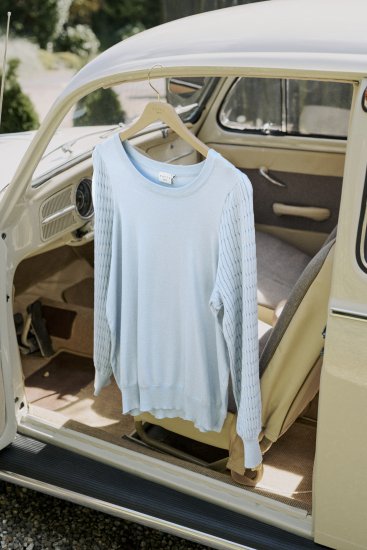 Kaffe Curve Lini Knit Пуловер Celestial Blue - Суичъри & cуичъри с качулка - 
