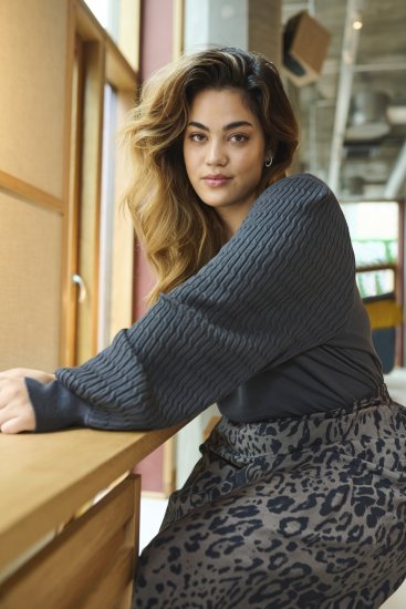 Kaffe Curve Lini Knit Пуловер Черен Oyster - Суичъри & cуичъри с качулка - 