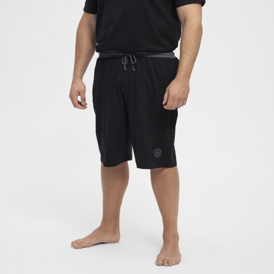 North Latitude Pyjama Shorts Black - Пижами - мъжки пижами големи размери