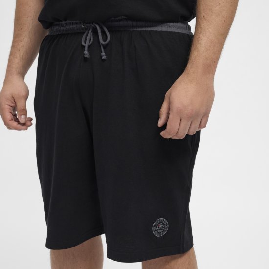 North Latitude Pyjama Shorts Black - Пижами - мъжки пижами големи размери