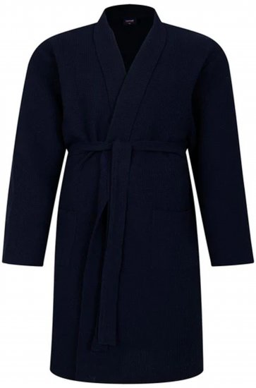 Espionage PJ158 Kimono Style Gown Navy - Халати за баня/xавлии - мъжки халати за баня големи размери