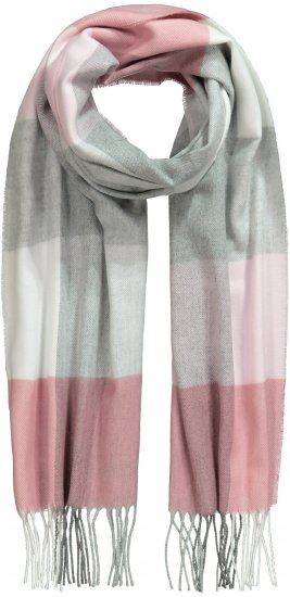 Ulla Popken Woven Check Print Scarf Dark Pink - Аксесоари - 