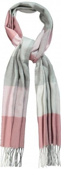 Ulla Popken Woven Check Print Scarf Dark Pink - Аксесоари - 