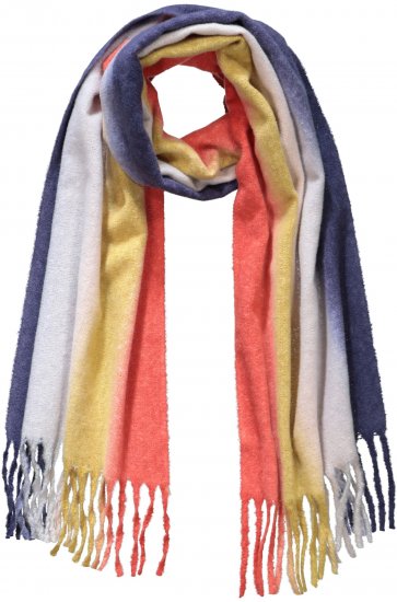 Ulla Popken Ombre Rainbow Stripe Scarf Night Blue - Аксесоари - 