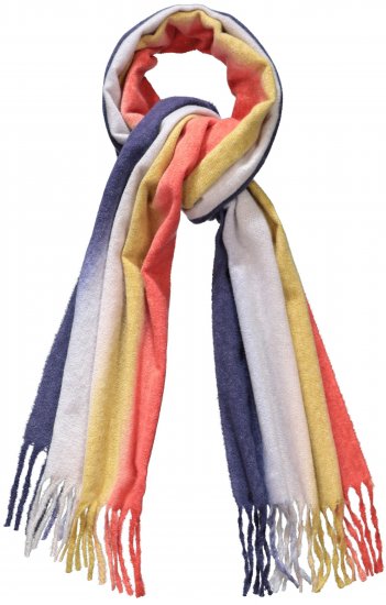 Ulla Popken Ombre Rainbow Stripe Scarf Night Blue - Аксесоари - 