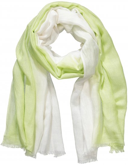 Ulla Popken Ombre Linen Blend Scarf Lime Green - Аксесоари - 