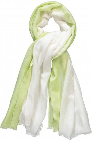 Ulla Popken Ombre Linen Blend Scarf Lime Green - Аксесоари - 