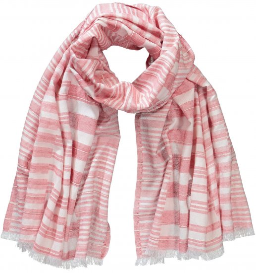 Ulla Popken Striped Statement Scarf Neon Red - Аксесоари - 