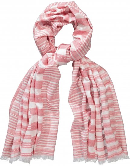 Ulla Popken Striped Statement Scarf Neon Red - Аксесоари - 