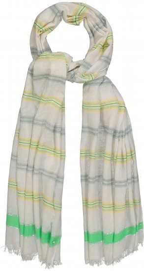 Ulla Popken Glitter Effect Scarf Lime - Аксесоари - 