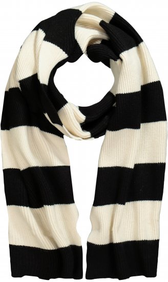 Ulla Popken Ribbed Striped Scarf Snow White - Аксесоари - 