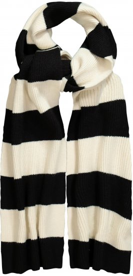 Ulla Popken Ribbed Striped Scarf Snow White - Аксесоари - 