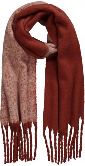 Ulla Popken Fringed Edge Boucle Scarf Orange - Аксесоари - 