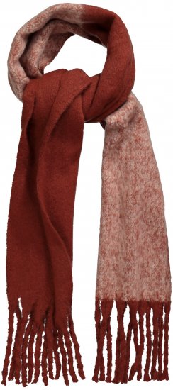 Ulla Popken Fringed Edge Boucle Scarf Orange - Аксесоари - 