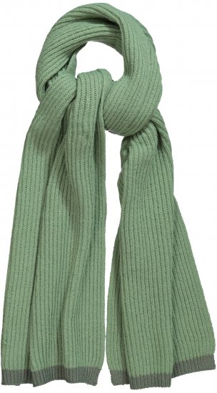 Ulla Popken Two Tone Knit Scarf Sage Green - Аксесоари - 
