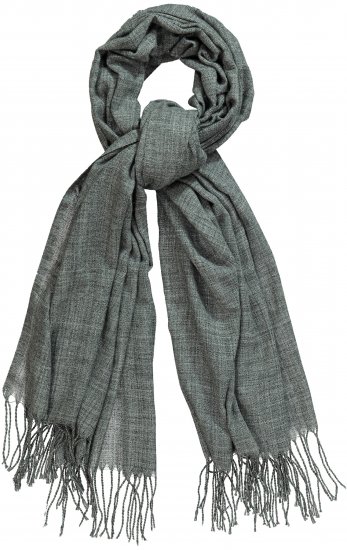 Ulla Popken Fringed Scarf Graphite Grey - Аксесоари - 