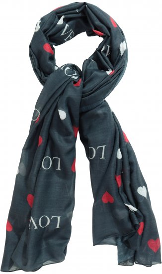 Ulla Popken Love Lightweight Scarf Navy - Аксесоари - 