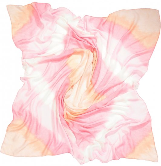 Ulla Popken Square Tie Dye Scarf Light Pink - Аксесоари - 