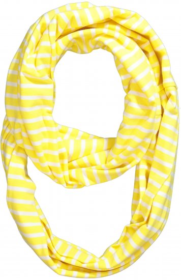 Ulla Popken Striped Infinity Scarf Lemon Yellow - Аксесоари - 