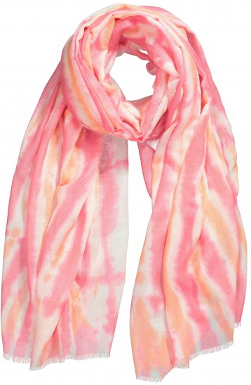 Ulla Popken Tie Dye Striped Scarf Magenta Pink - Аксесоари - 