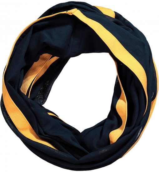 Ulla Popken Neon Stripe Infinity Scarf Navy - Аксесоари - 