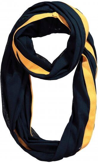 Ulla Popken Neon Stripe Infinity Scarf Navy - Аксесоари - 