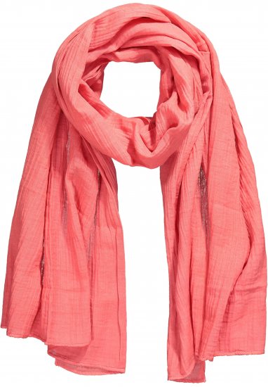 Ulla Popken Muslin Scarf Dark Coral - Аксесоари - 