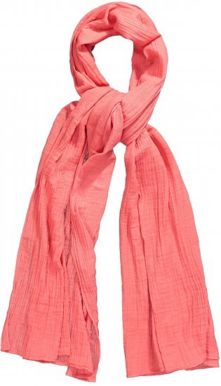 Ulla Popken Muslin Scarf Dark Coral - Аксесоари - 