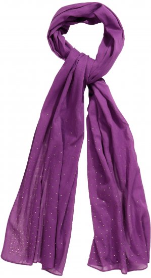 Ulla Popken Rhinestone Scarf Purple - Аксесоари - 