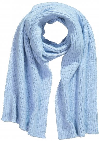 Ulla Popken Ribbed Knit Scarf Blue - Аксесоари - 