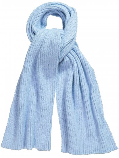 Ulla Popken Ribbed Knit Scarf Blue - Аксесоари - 
