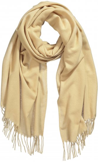 Ulla Popken Fringed Scarf Dark Putty - Аксесоари - 