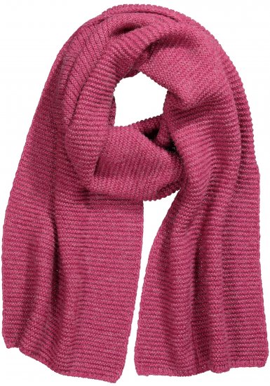 Ulla Popken Garter Stitch Knit Scarf Pink - Аксесоари - 