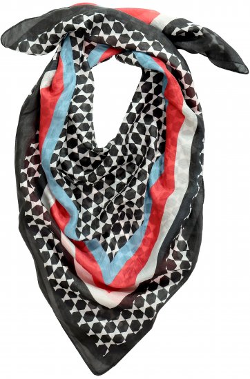 Ulla Popken Silk Scarf Black - Аксесоари - 