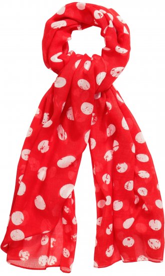 Ulla Popken Polka Dot Scarf Neon Red - Аксесоари - 