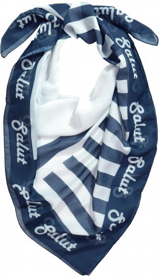 Ulla Popken Maritime Inspired Scarf Deep Aqua - Аксесоари - 