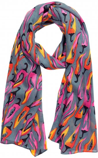 Ulla Popken Pepper Print Scarf Coral - Аксесоари - 