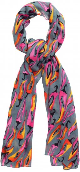 Ulla Popken Pepper Print Scarf Coral - Аксесоари - 