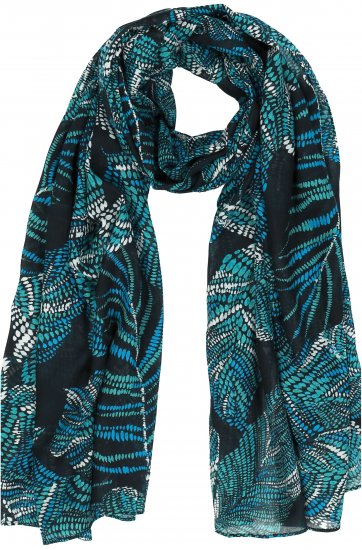 Ulla Popken Leaf Dot Scarf Navy - Аксесоари - 