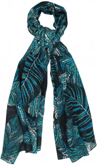 Ulla Popken Leaf Dot Scarf Navy - Аксесоари - 