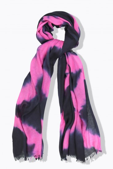 Ulla Popken Two Tone Fringed Hem Scarf Bold Pink - Аксесоари - 