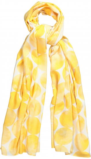 Ulla Popken Circle Print Scarf Yellow - Аксесоари - 