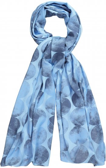 Ulla Popken Circle Print Scarf Blue - Аксесоари - 