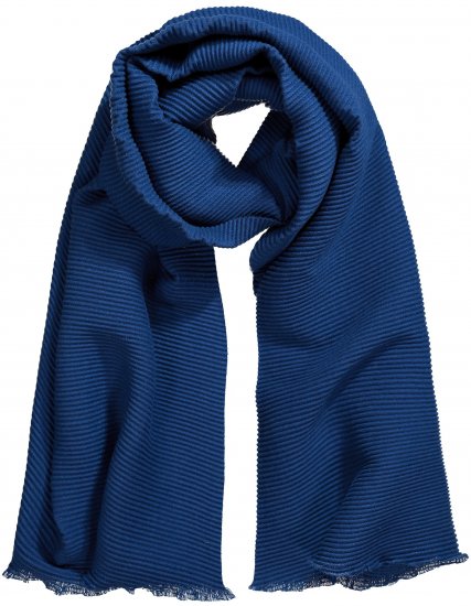 Ulla Popken Pleated Lightweight Scarf Dark Blue - Аксесоари - 
