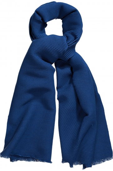 Ulla Popken Pleated Lightweight Scarf Dark Blue - Аксесоари - 