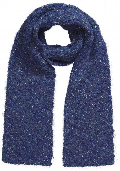 Ulla Popken Marled Mix Yarn Wool Blend Scarf Deep Aqua - Аксесоари - 