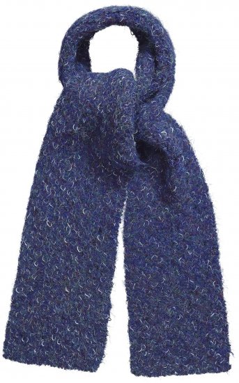 Ulla Popken Marled Mix Yarn Wool Blend Scarf Deep Aqua - Аксесоари - 