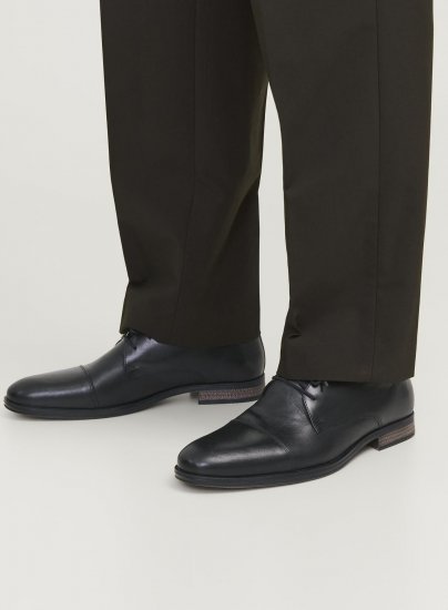 Jack & Jones Raymond Leather Shoes Anthracite - Мъжки oбувки 40-52 - 