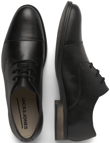 Jack & Jones Raymond Leather Shoes Anthracite - Мъжки oбувки 40-52 - 