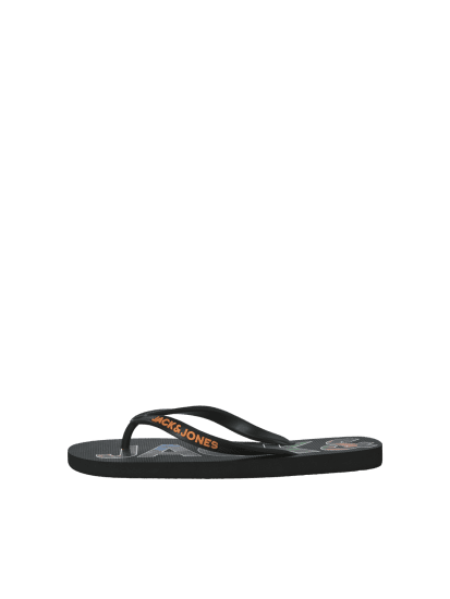 Jack & Jones Logo Palm Print Flip Flop Slippers Anthracite - Мъжки oбувки 40-52 - 